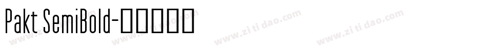 Pakt SemiBold字体转换